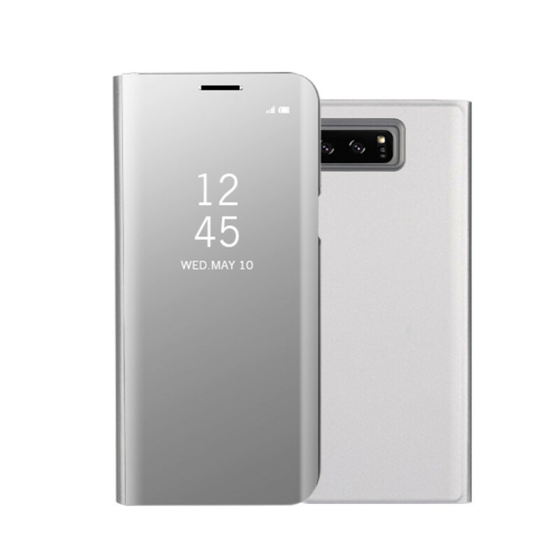 Flip Cover Samsung Galaxy Note 8 Miroir Et Effet Cuir