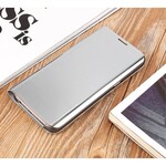 Flip Cover Samsung Galaxy Note 8 Miroir Et Effet Cuir