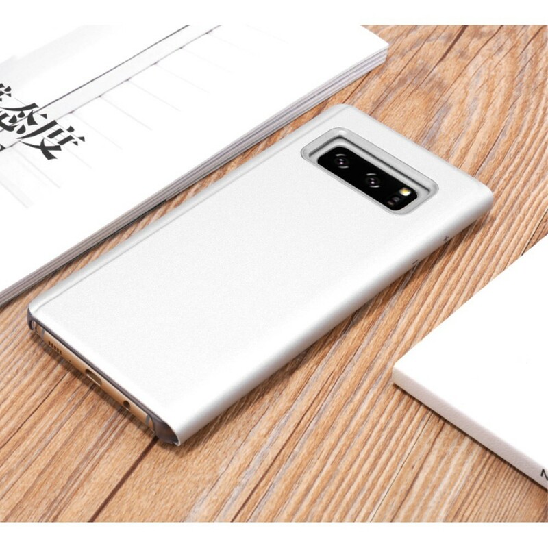 Flip Cover Samsung Galaxy Note 8 Miroir Et Effet Cuir
