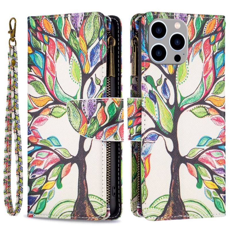 Housse iPhone 14 Pro Max Poche Zippée Arbre Ma Coque