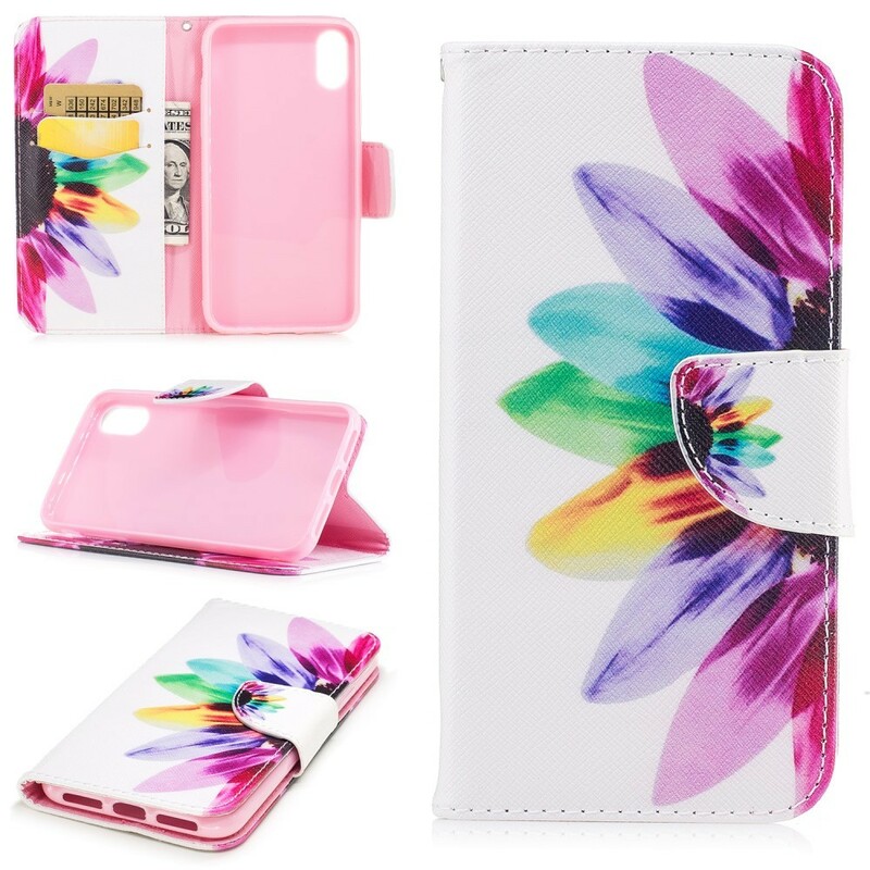 Housse iPhone X Fleur Aquarelle