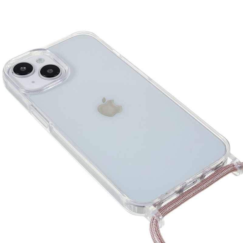 Coque iPhone 14 Transparente avec Cordon Coloré - Ma Coque