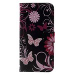 Housse iPhone X Papillons et Fleurs