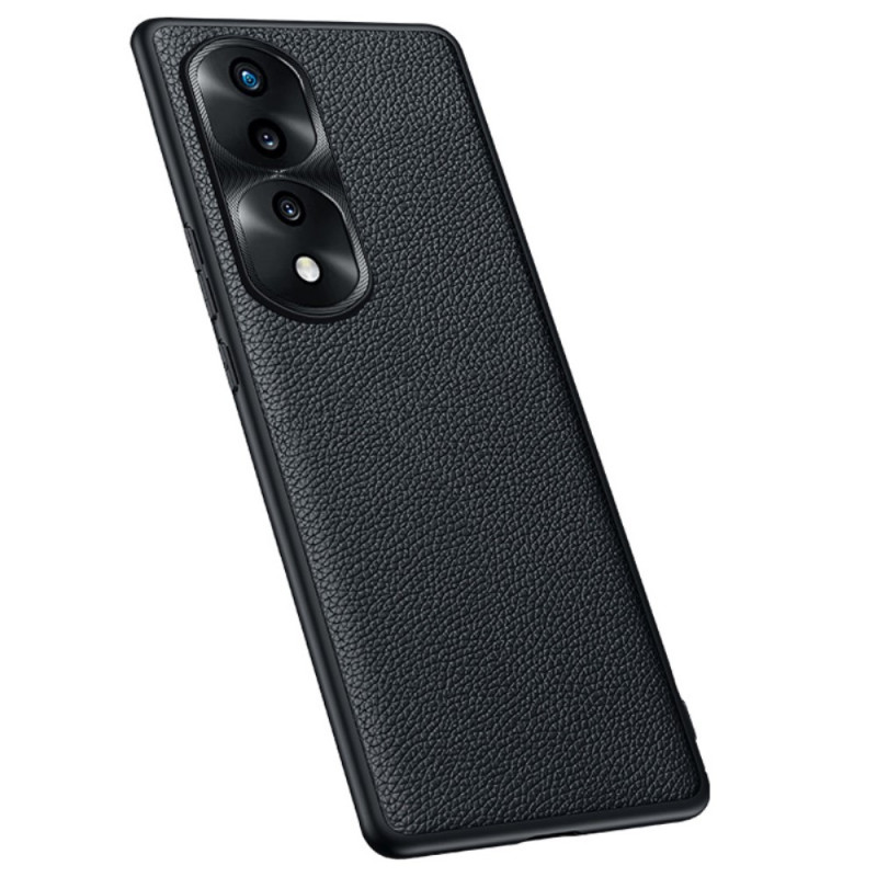 Coque Honor 70 Cuir Litchi Véritable