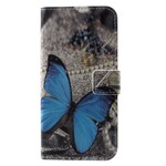 Housse iPhone X Papillon Bleu