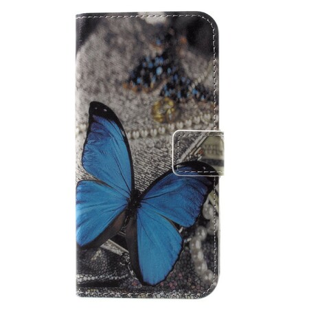 Housse iPhone X Papillon Bleu