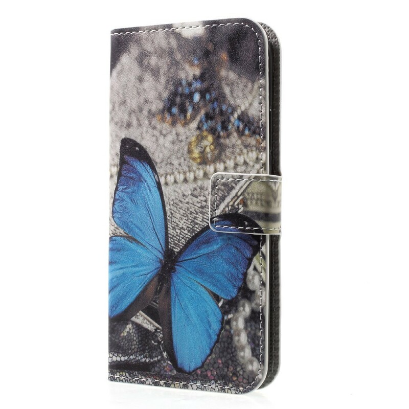 Housse iPhone X Papillon Bleu