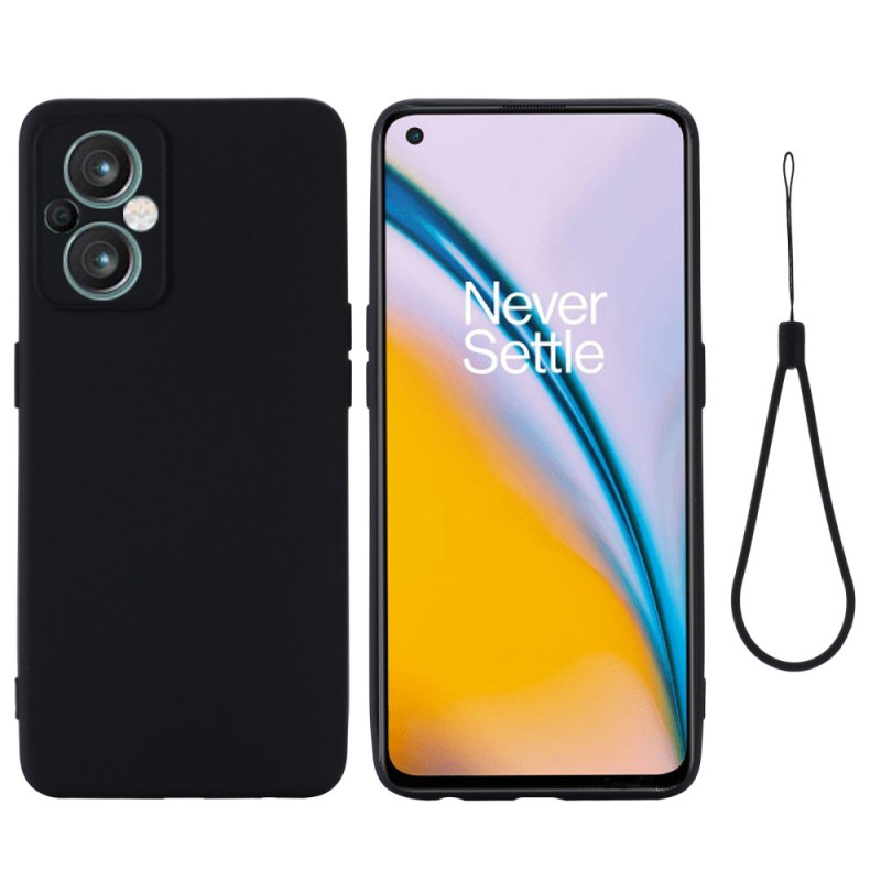 Coque Oppo Reno 8 Lite Silicone Liquide à Lanière