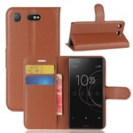 Housse Sony Xperia XZ1 Compact Simili Cuir Rétro