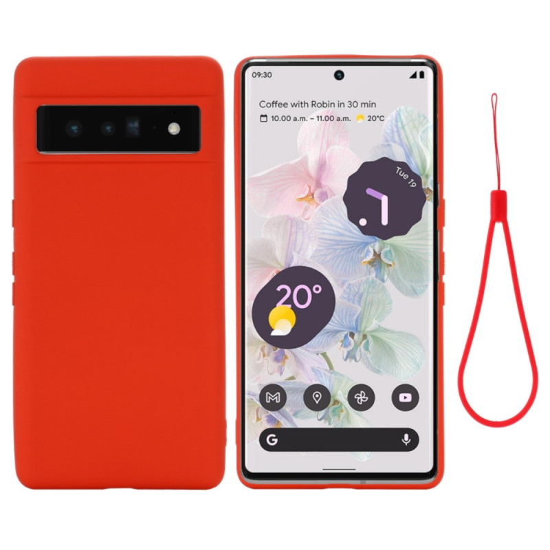 Coque Google Pixel 7 Silicone Liquide à Lanière