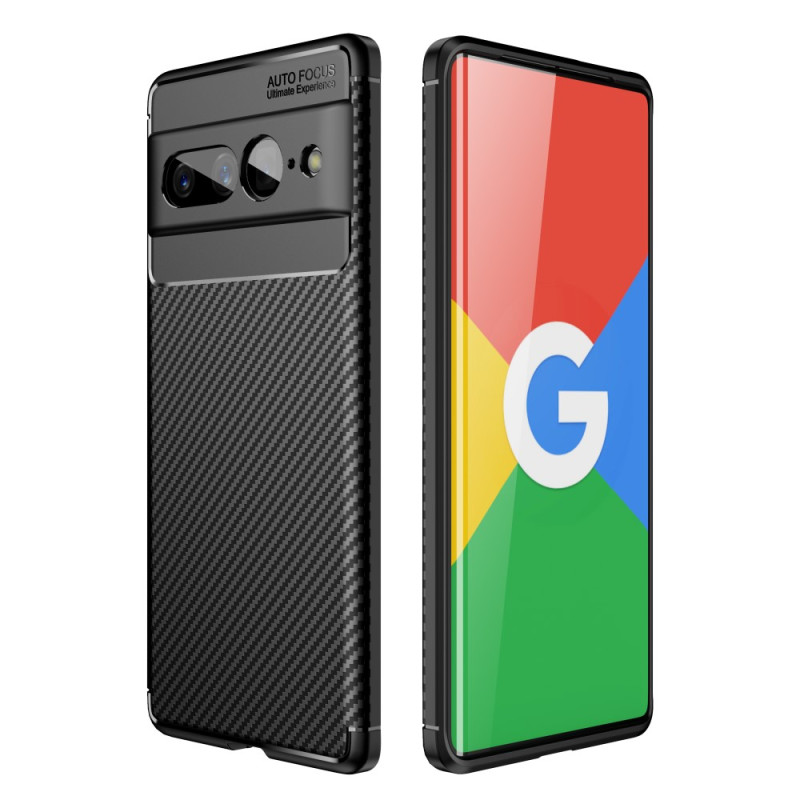 Coque Google Pixel 7 Pro Flexible Texture Fibre Carbone