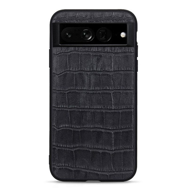 Coque Google Pixel 7 Pro Véritable Cuir Style Crocodile