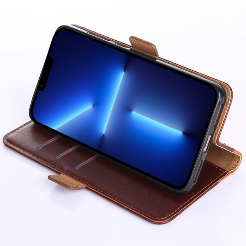 Flip Cover iPhone 14 Plus Style Cuir Autruche Ma Coque