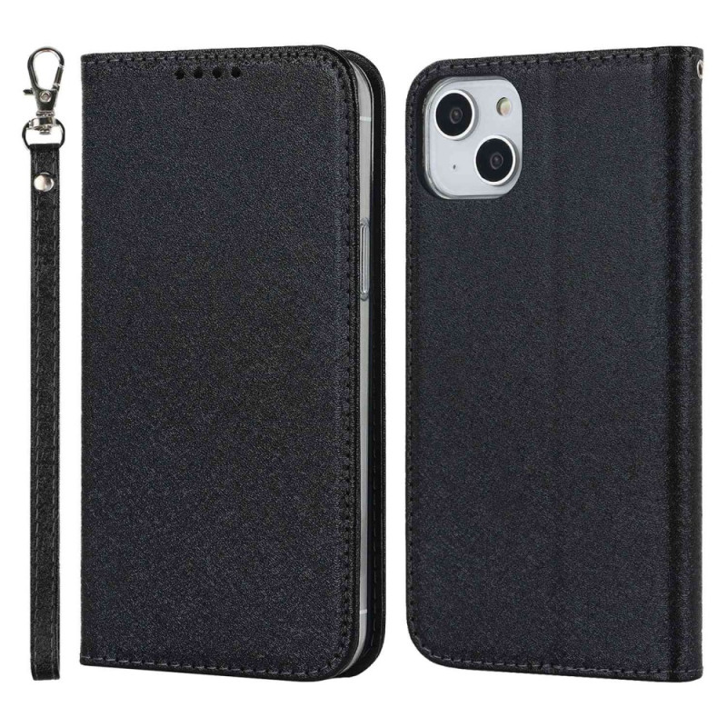 Flip Cover iPhone 14 Plus Style Cuir Douceur avec Lanière