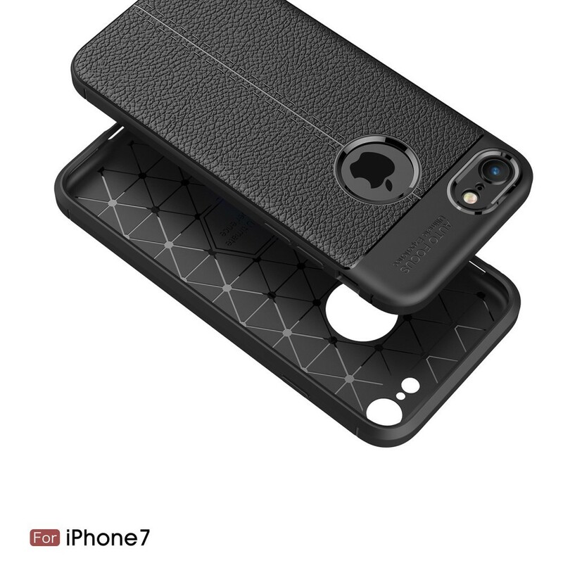 Coque iPhone 8/7 Effet Cuir Litchi