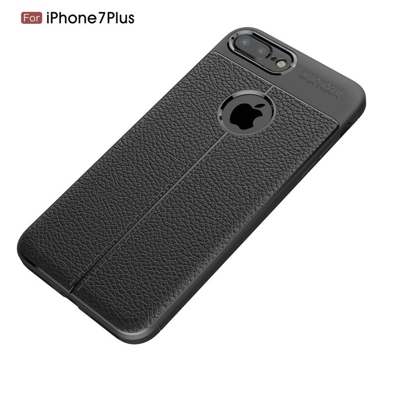 Coque iPhone 8  Plus / 7 Plus Effet Cuir Litchi