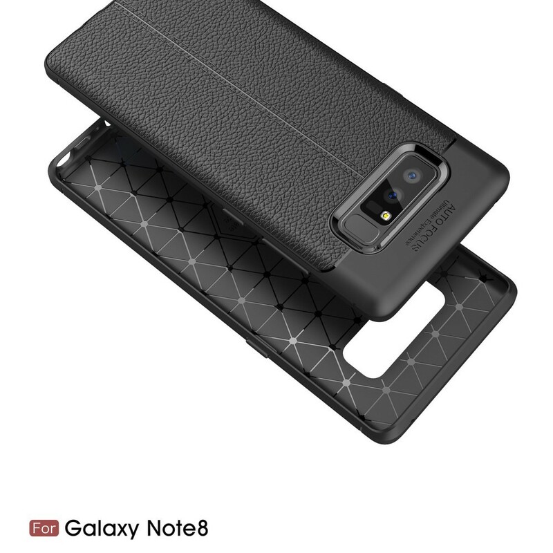 Coque Samsung Galaxy Note 8 Effet Cuir Litchi Double Line