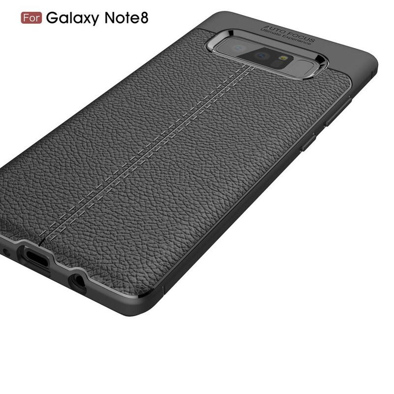 Coque Samsung Galaxy Note 8 Effet Cuir Litchi Double Line