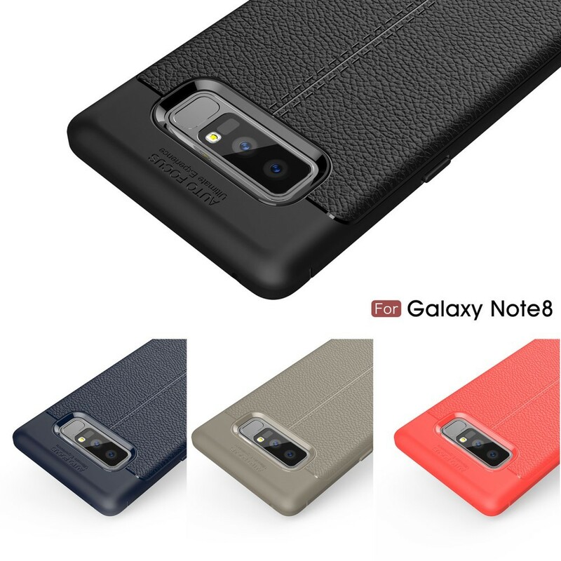 Coque Samsung Galaxy Note 8 Effet Cuir Litchi Double Line