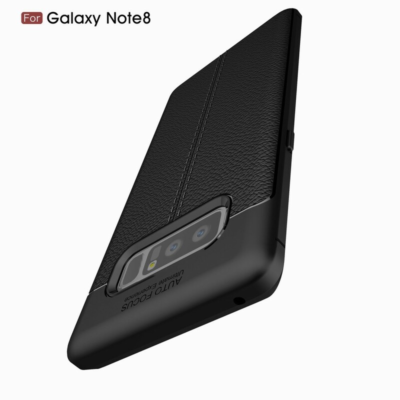 Coque Samsung Galaxy Note 8 Effet Cuir Litchi Double Line