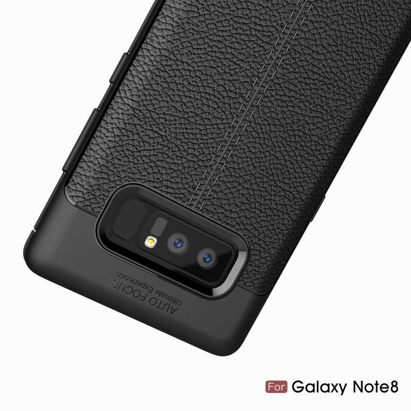 Coque Samsung Galaxy Note 8 Effet Cuir Litchi Double Line