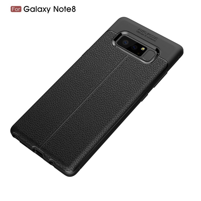 Coque Samsung Galaxy Note 8 Effet Cuir Litchi Double Line