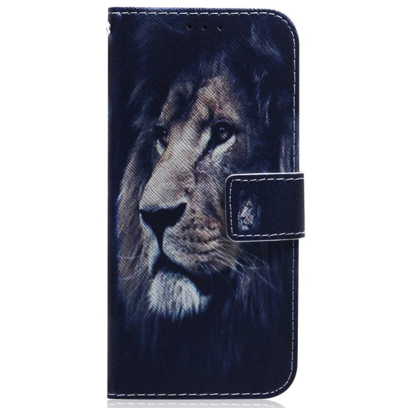 Housse Samsung Galaxy M13 Lion à Lanière