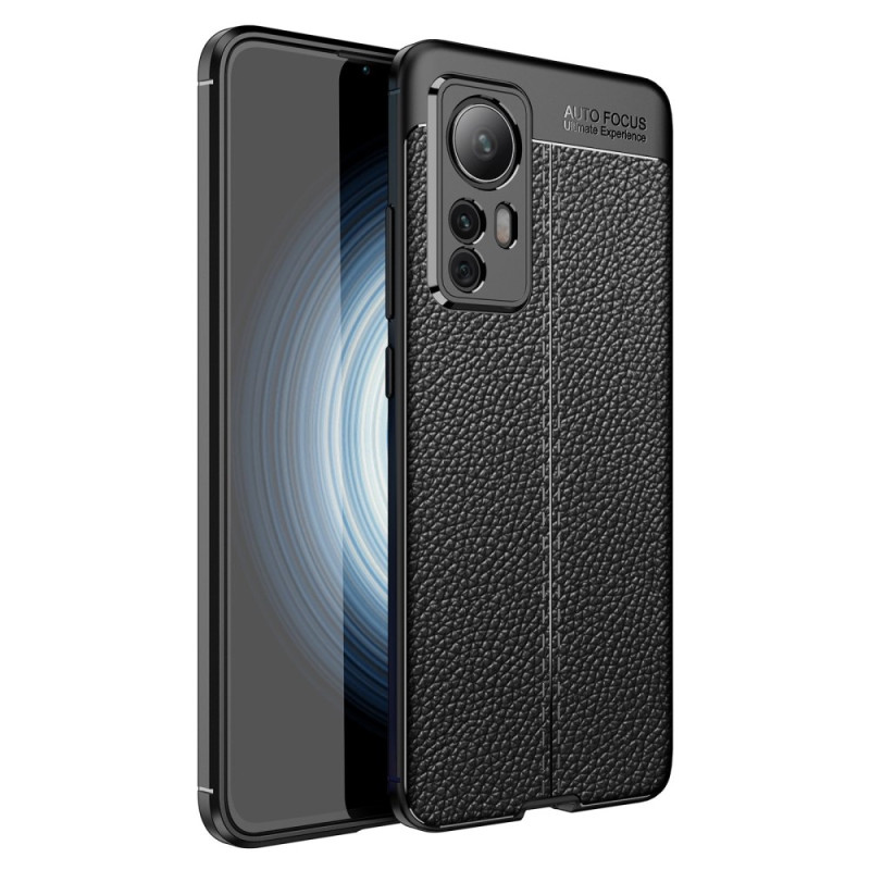 Coque Poco F4 Effet Cuir Litchi Double Line