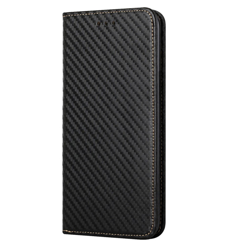 Flip Cover Xiaomi 12T / 12T Pro Fibre Carbone avec Lanière