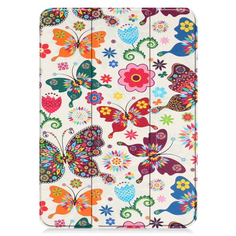 Smart Case iPad (2025) / 10.9'' (2022) Renforcée Papillons et Fleurs