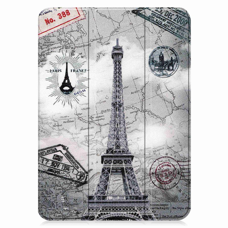 Smart Case iPad (2025) / 10.9'' (2022) Renforcée Tour Eiffel Rétro