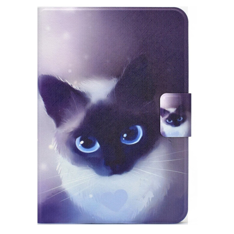 Housse iPad (2025) / 10.9" (2022) Chat aux yeux bleus