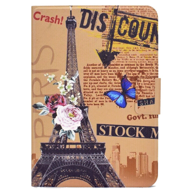 Housse iPad (2025) / 10.9" (2022) Tour Eiffel Fleurie