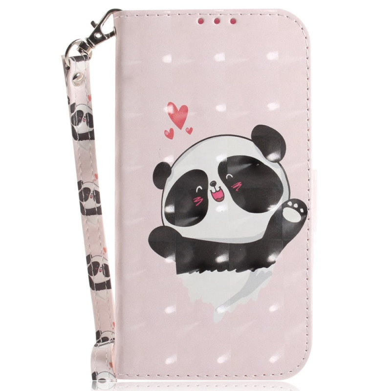 Housse Xiaomi Redmi 10A Panda Love à Lanière