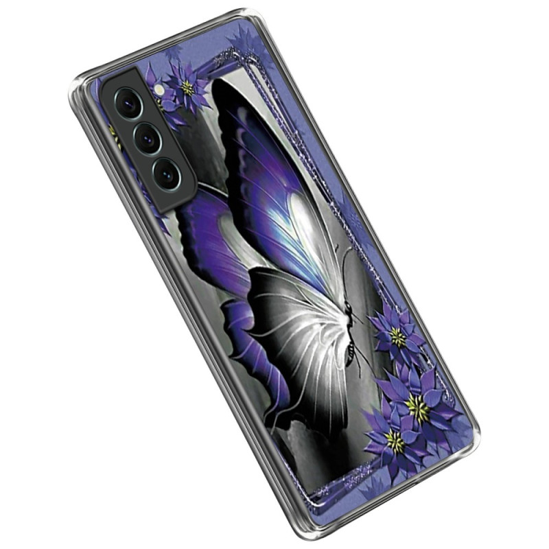 Coque Samsung Galaxy S23 5G Papillon Violet