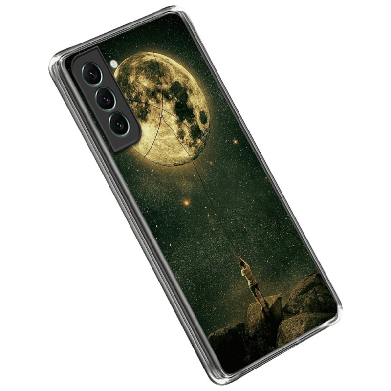 Coque Samsung Galaxy S23 5G Flexible l'Homme à la Lune