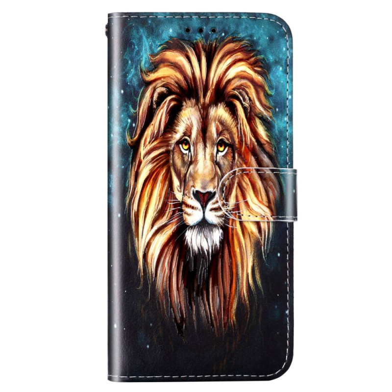 Housse Samsung Galaxy S23 5G Lion à Lanière