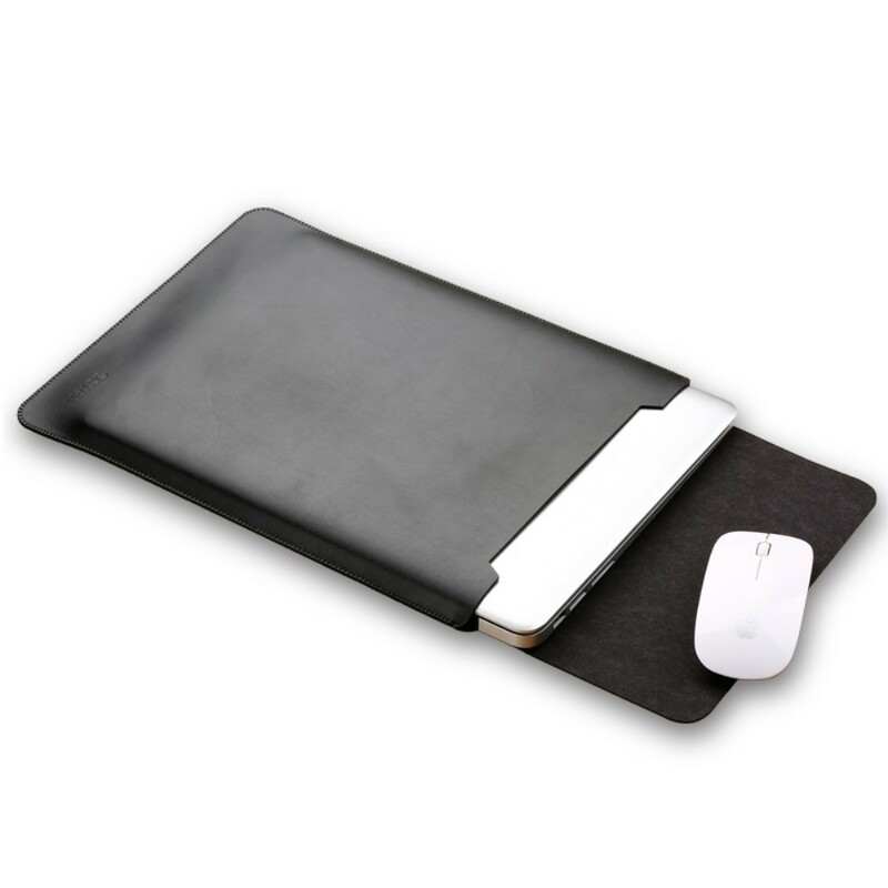 Pochette MacBook 12 pouces Simili Cuir Fermeture Magnétique