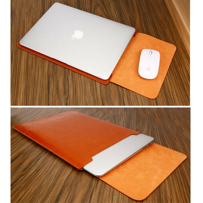 Pochette MacBook 12 pouces Simili Cuir Fermeture Magnétique - Ma Coque