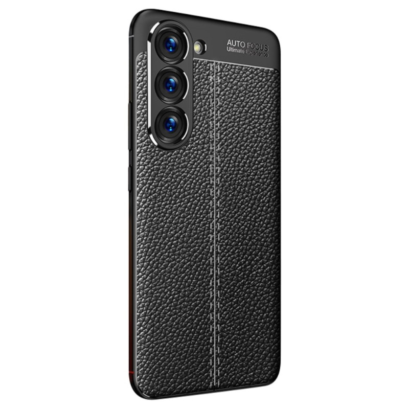 Coque Samsung Galaxy S23 5G Effet Cuir Litchi Double Line