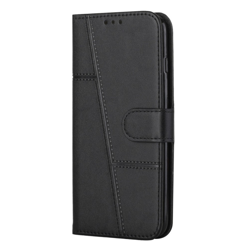 Housse Samsung Galaxy S23 5G Style Cuir Géométrique à Lanière