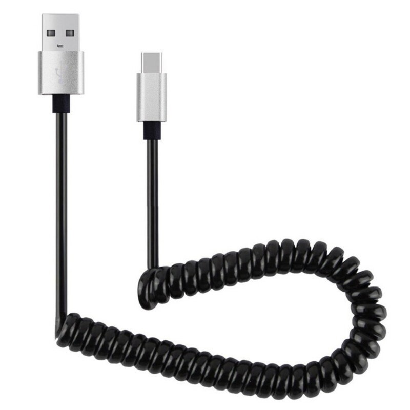 Cable de recharge à ressort USB vers USB C - Ma Coque