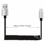 Cable de recharge à ressort USB vers USBC Cable de recharge à ressort USB vers USBC