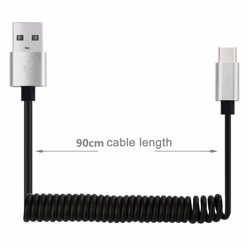 Cable de recharge à ressort USB vers USBC