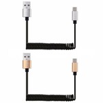 Cable de recharge à ressort USB vers USBC Cable de recharge à ressort USB vers USBC