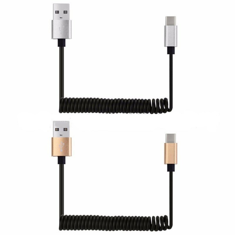 Cable de recharge à ressort USB vers USBC Cable de recharge à ressort USB vers USBC