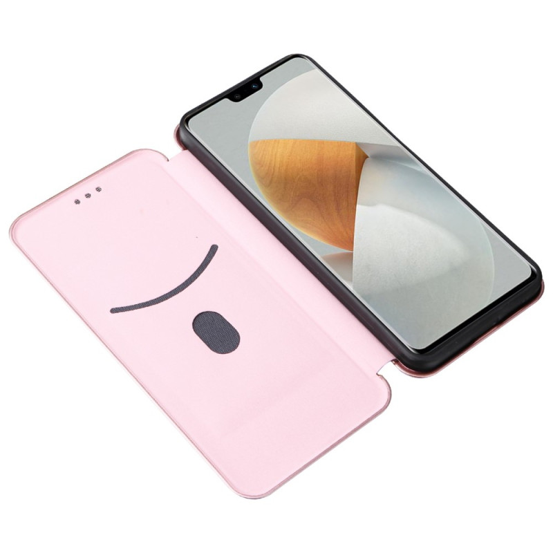 Flip Cover Vivo V23 5G Fibre Carbone Colorée Ma Coque