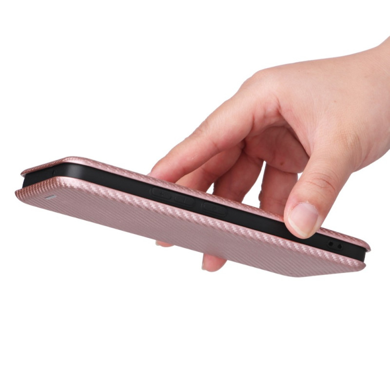 Flip Cover Vivo V23 5G Fibre Carbone Colorée Ma Coque