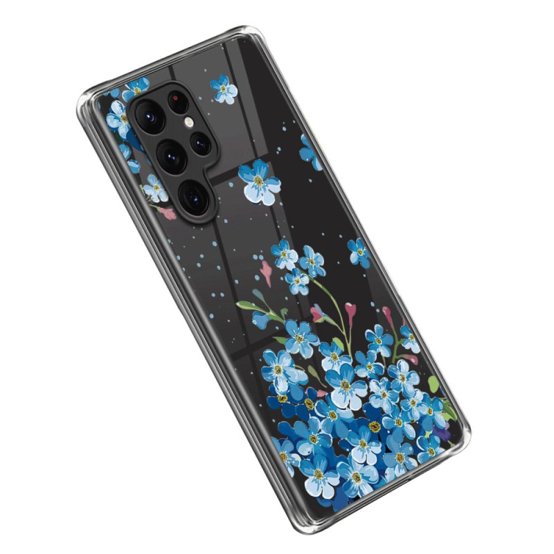 Coque Samsung Galaxy S23 Ultra 5G Fleurs Bleues