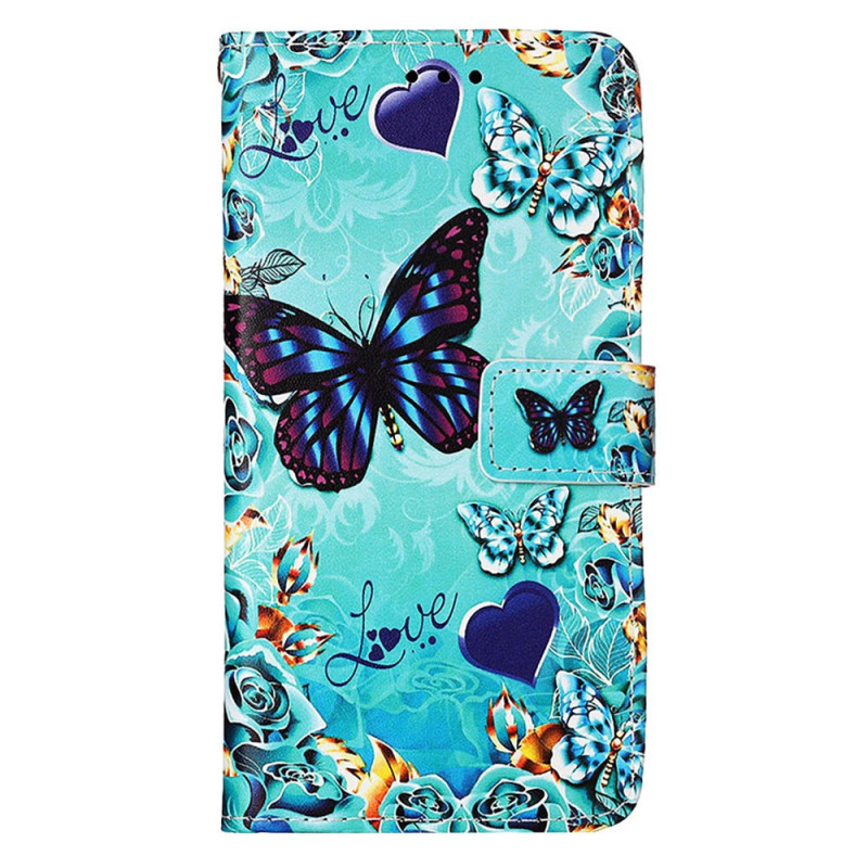Housse Samsung Galaxy S23 Ultra 5G Papillons à Lanière